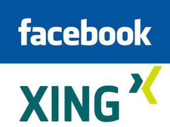 Facebook and Xing logos