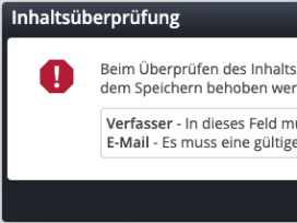 Form editor: Notification dialog in case of errors
